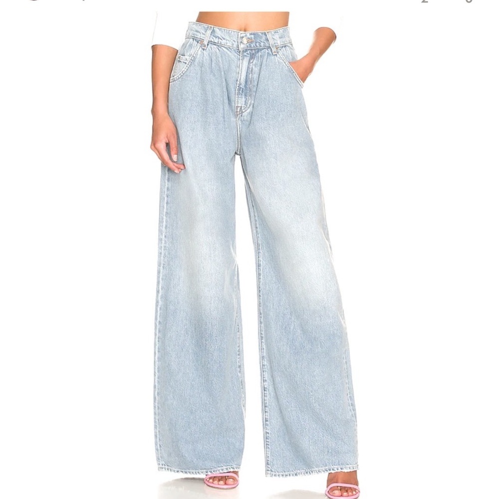 GRLFRND Chloe High Rise Pleated Wide Leg in Sawtelle